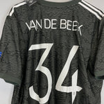 2020/21 MANCHESTER UNITED VAN DE BEEK 34 *BNWT* C/L AWAY SHIRT (XXL) ADIDAS - Cult Kits - XXL - Buy Vintage Football Shirts, Authentic Retro Football Shirts For Sale, Classic Football Shirts & Soccer Jersey