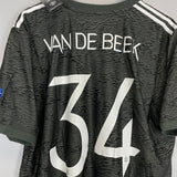 2020/21 MANCHESTER UNITED VAN DE BEEK 34 *BNWT* C/L AWAY SHIRT (XXL) ADIDAS - Cult Kits - XXL - Buy Vintage Football Shirts, Authentic Retro Football Shirts For Sale, Classic Football Shirts & Soccer Jersey