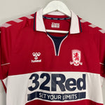 Shop 2020/21 MIDDLESBROUGH #19 *YOUTH TEAM* HOME SHIRT (M) HUMMEL, classic football shirts, vintage football shirts & retro soccer jerseys at Cult Kits