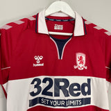 Shop 2020/21 MIDDLESBROUGH #19 *YOUTH TEAM* HOME SHIRT (M) HUMMEL, classic football shirts, vintage football shirts & retro soccer jerseys at Cult Kits