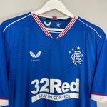 Shop 2020/21 RANGERS HOME SHIRT (XL) CASTORE, classic football shirts, vintage football shirts & retro soccer jerseys at Cult Kits