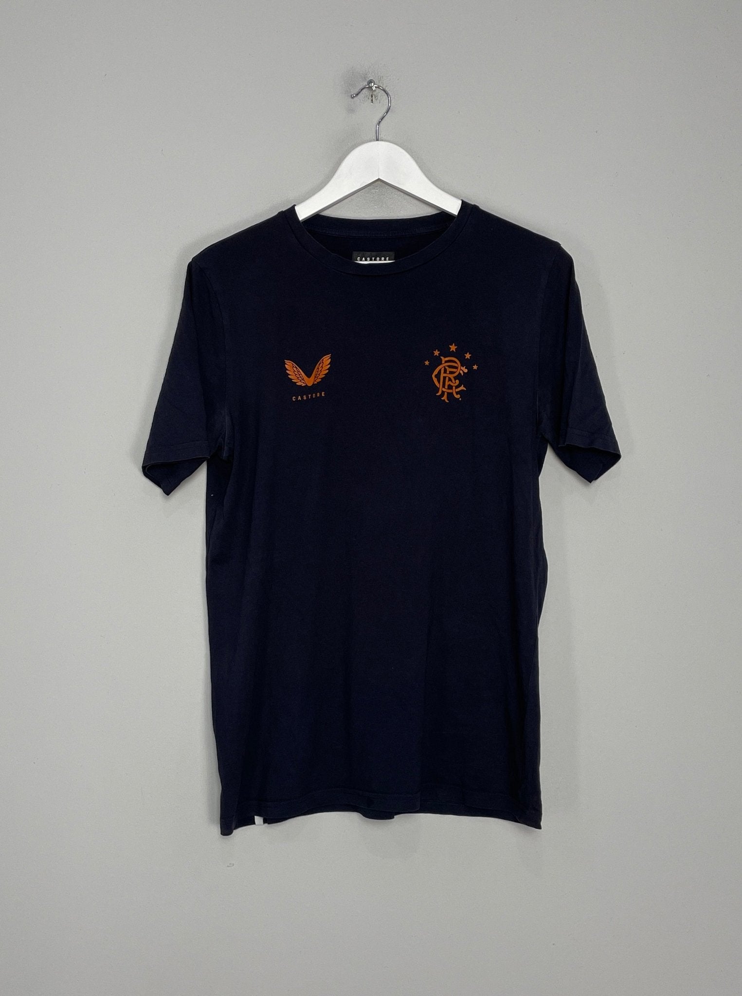 Shop 2020/21 RANGERS T-SHIRT (M) CASTORE, classic football shirts, vintage football shirts & retro soccer jerseys at Cult Kits