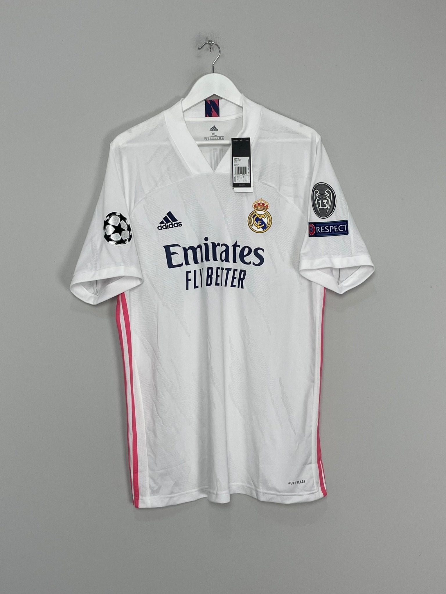 Shop 2020/21 REAL MADRID VINI JR #20 *BNWT* C/L HOME SHIRT (XL) ADIDAS, classic football shirts, vintage football shirts & retro soccer jerseys at Cult Kits