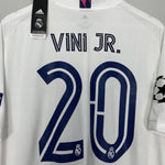 Shop 2020/21 REAL MADRID VINI JR #20 *BNWT* C/L HOME SHIRT (XL) ADIDAS, classic football shirts, vintage football shirts & retro soccer jerseys at Cult Kits