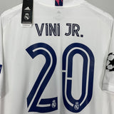 Shop 2020/21 REAL MADRID VINI JR #20 *BNWT* C/L HOME SHIRT (XL) ADIDAS, classic football shirts, vintage football shirts & retro soccer jerseys at Cult Kits