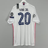Shop 2020/21 REAL MADRID VINI JR #20 *BNWT* C/L HOME SHIRT (XL) ADIDAS, classic football shirts, vintage football shirts & retro soccer jerseys at Cult Kits