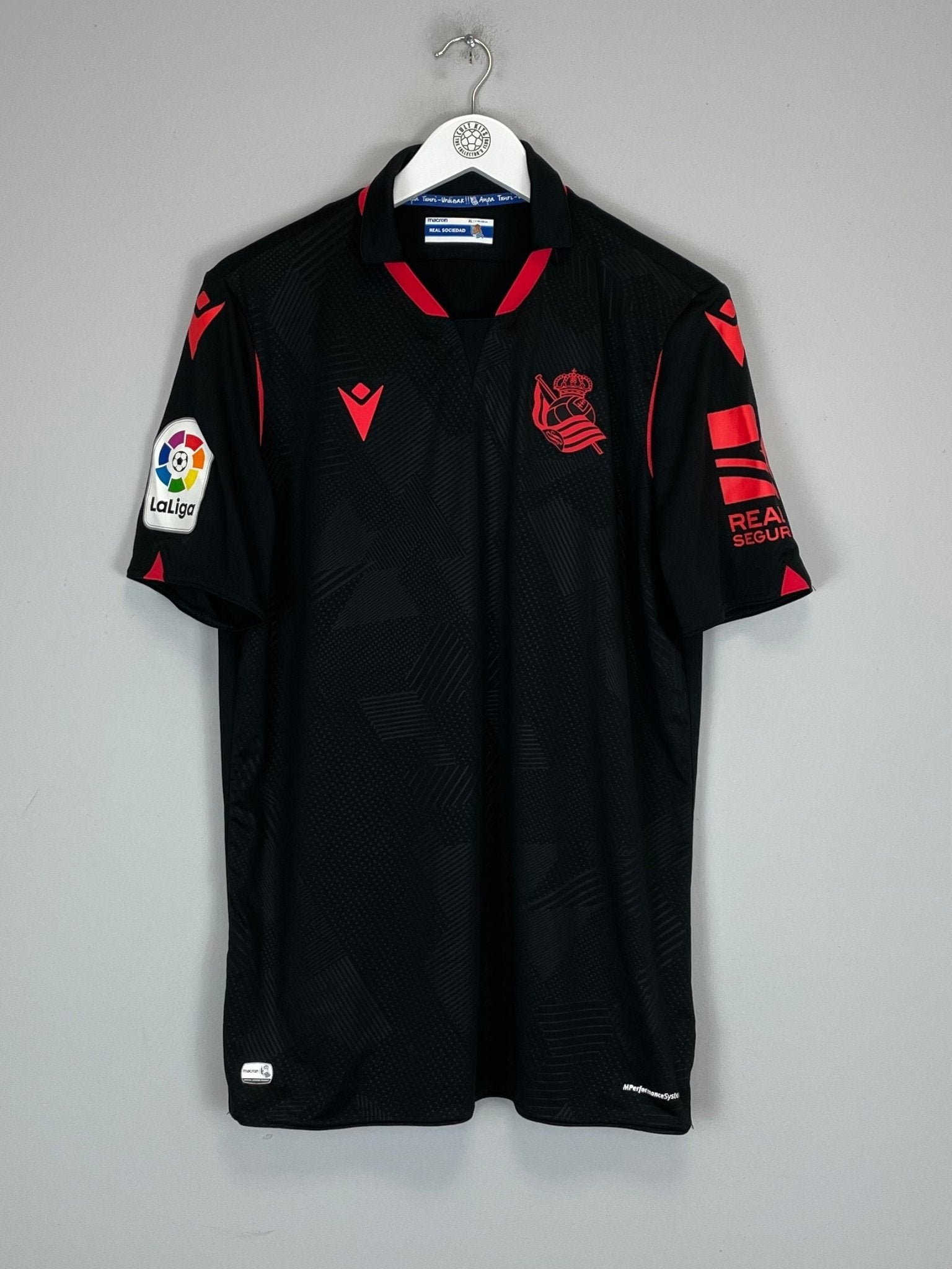 Shop 2020/21 REAL SOCIEDAD AWAY SHIRT (XL) MACRON, classic football shirts, vintage football shirts & retro soccer jerseys at Cult Kits