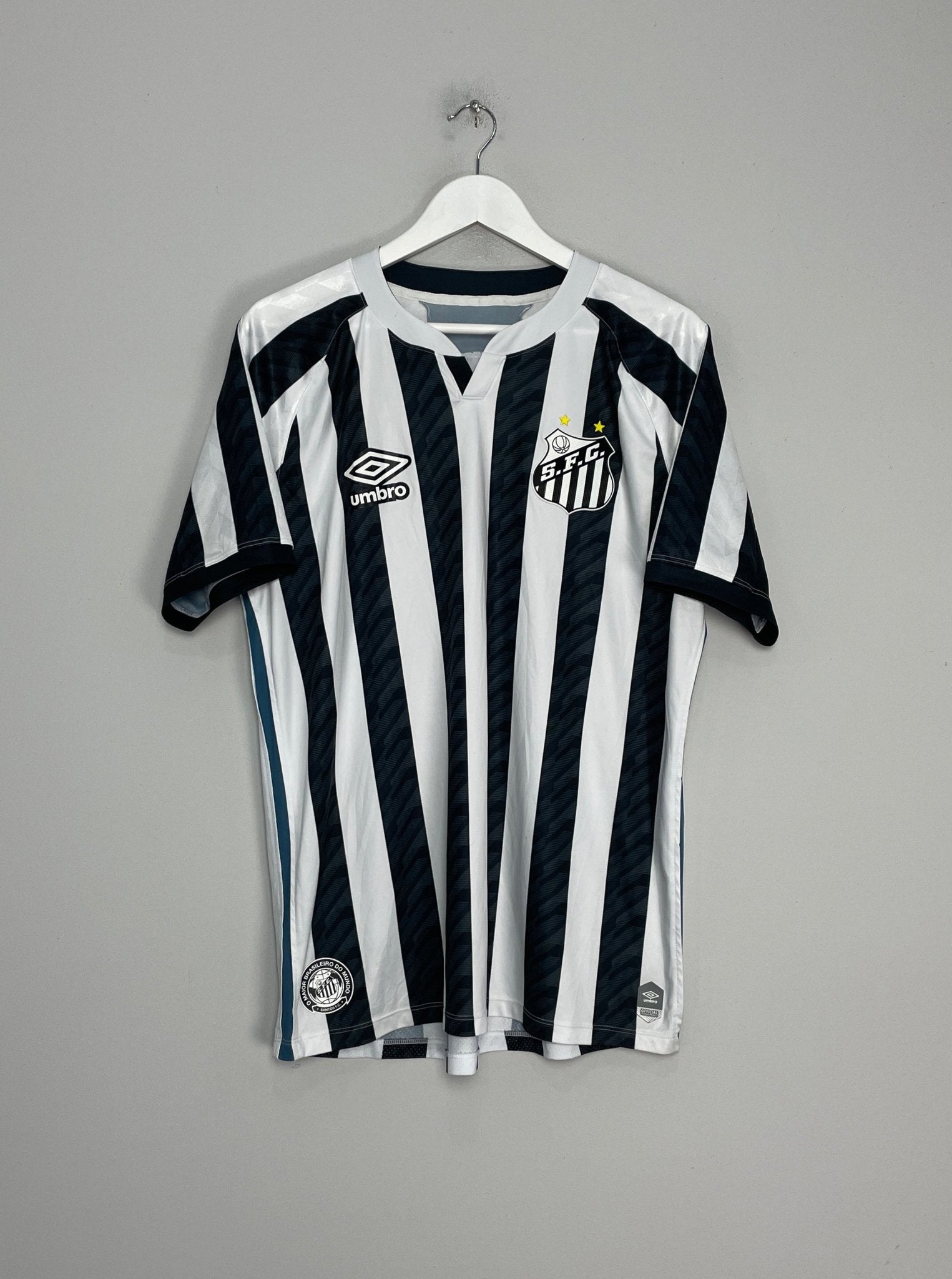 Shop 2020/21 SANTOS HOME SHIRT (L) UMBRO, classic football shirts, vintage football shirts & retro soccer jerseys at Cult Kits
