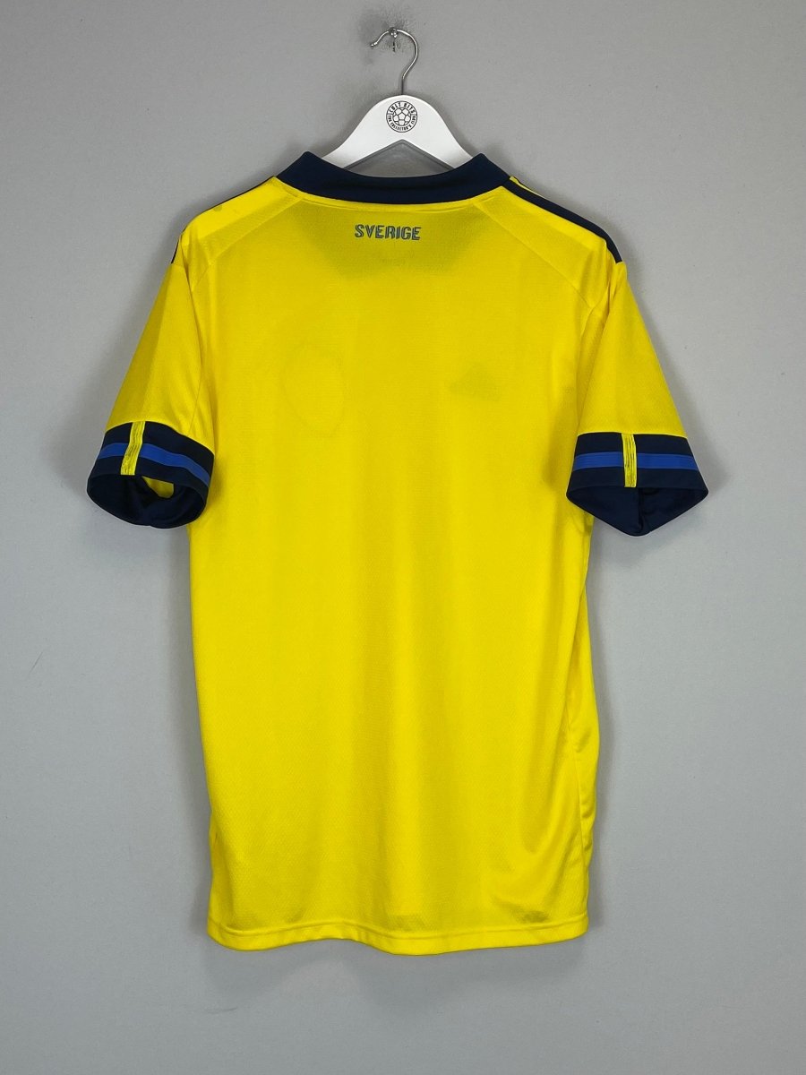 2020/21 SWEDEN HOME SHIRT (L) ADIDAS - Cult Kits - Large - Buy Vintage Football Shirts, Authentic Retro Football Shirts For Sale, Classic Football Shirts & Soccer Jersey