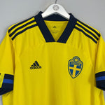 2020/21 SWEDEN HOME SHIRT (L) ADIDAS - Cult Kits - Large - Buy Vintage Football Shirts, Authentic Retro Football Shirts For Sale, Classic Football Shirts & Soccer Jersey
