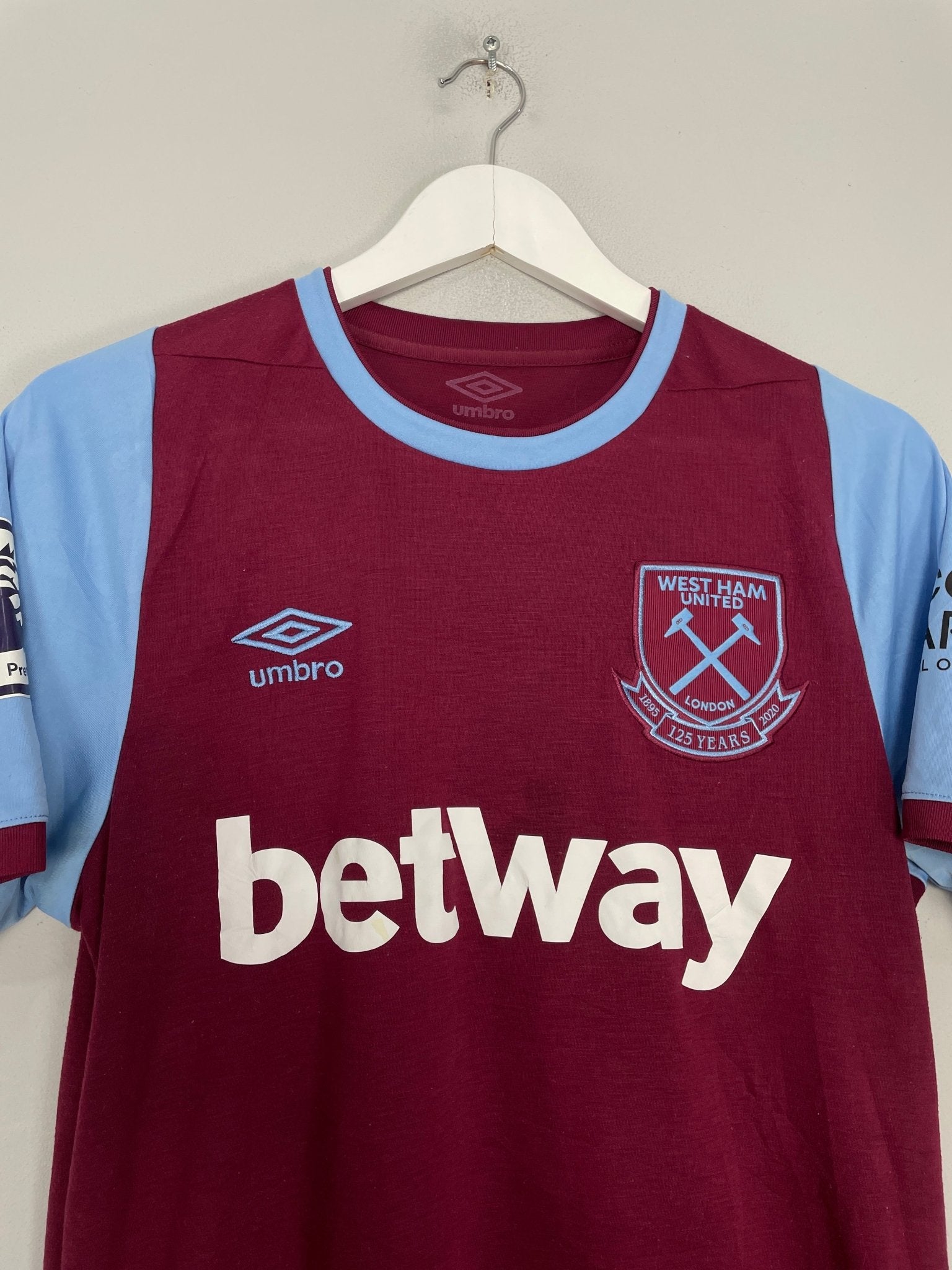 Shop 2020/21 WEST HAM HOME SHIRT (M) UMBRO, classic football shirts, vintage football shirts & retro soccer jerseys at Cult Kits
