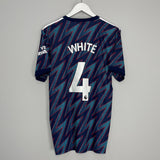 Shop 2021/22 ARSENAL WHITE #4 THIRD SHIRT (L) ADIDAS, classic football shirts, vintage football shirts & retro soccer jerseys at Cult Kits