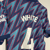 Shop 2021/22 ARSENAL WHITE #4 THIRD SHIRT (L) ADIDAS, classic football shirts, vintage football shirts & retro soccer jerseys at Cult Kits