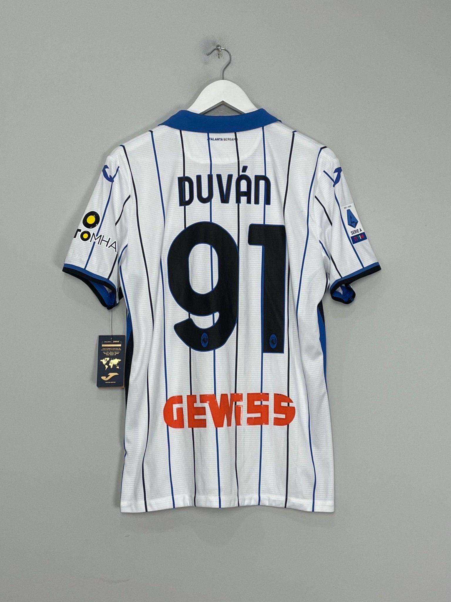 Shop 2021/22 ATALANTA DUVAN #91 *BNWT* AWAY SHIRT (L) JOMA, classic football shirts, vintage football shirts & retro soccer jerseys at Cult Kits