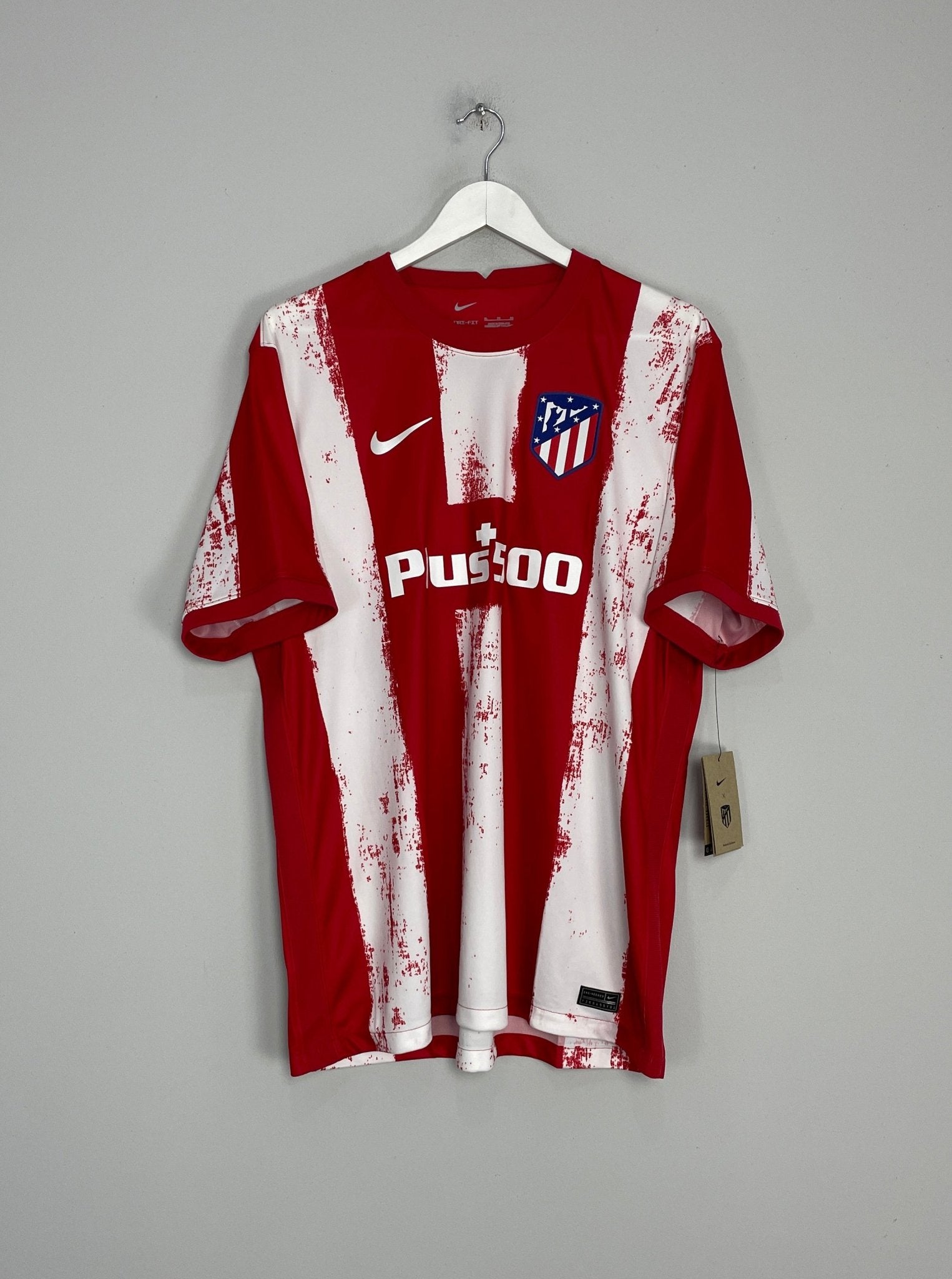Shop 2021/22 ATLETICO MADRID *BNWT* HOME SHIRT (XL) NIKE, classic football shirts, vintage football shirts & retro soccer jerseys at Cult Kits