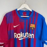 Shop 2021/22 BARCELONA HOME SHIRT (XL) NIKE, classic football shirts, vintage football shirts & retro soccer jerseys at Cult Kits