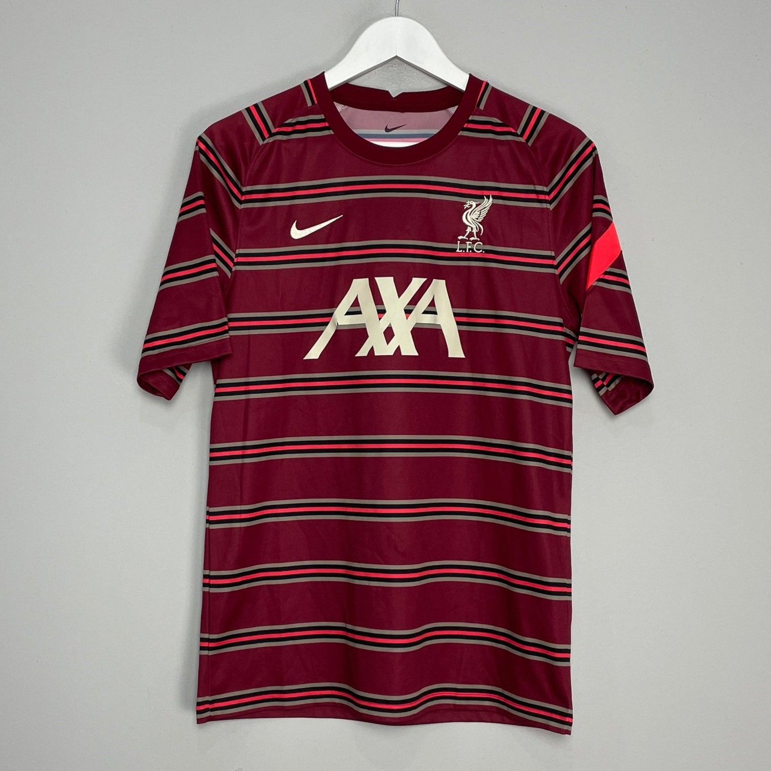 Shop 2021/22 LIVERPOOL *PRE-MATCH* SHIRT (M) NIKE, classic football shirts, vintage football shirts & retro soccer jerseys at Cult Kits