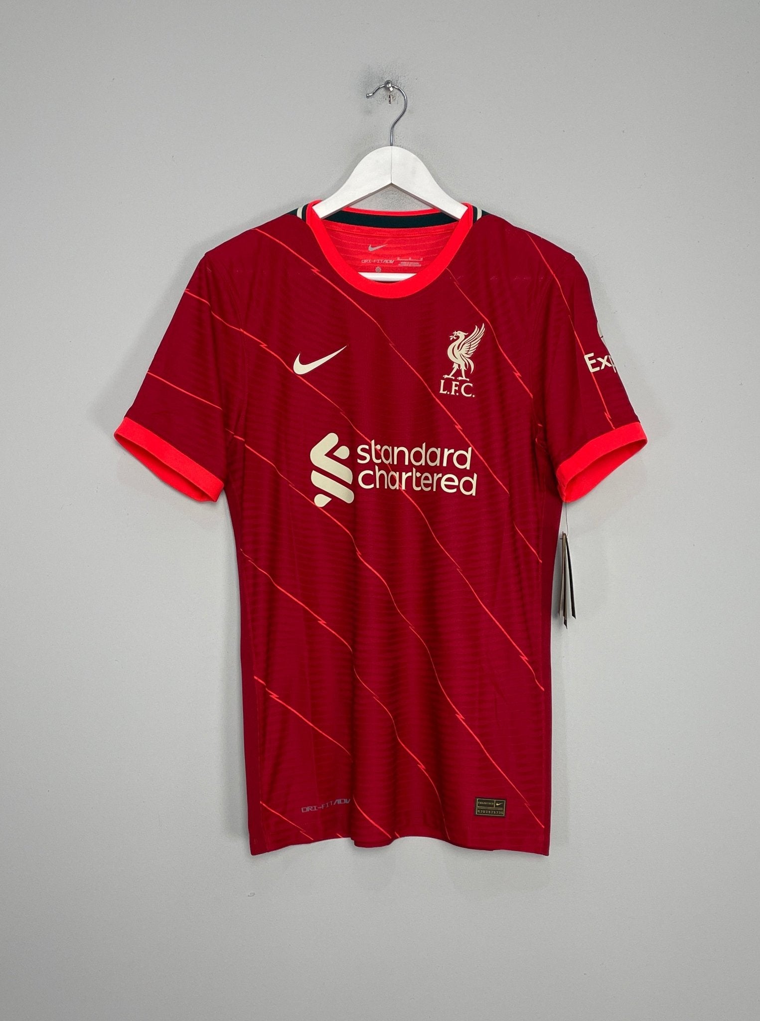 Shop 2021/22 LIVERPOOL SALAH #11 *BNWT* AUTHENTIC HOME SHIRT (M) NIKE, classic football shirts, vintage football shirts & retro soccer jerseys at Cult Kits