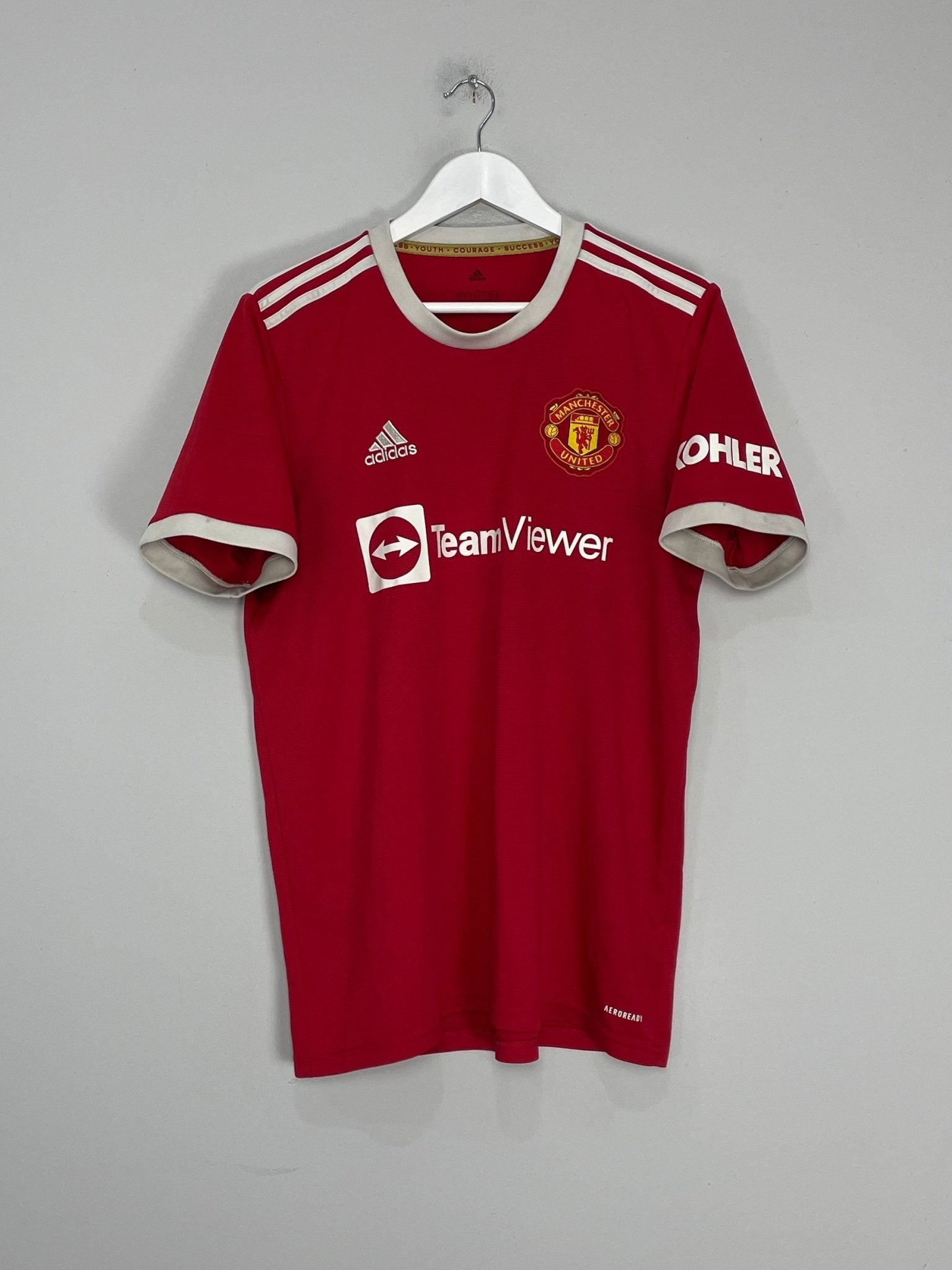 Shop 2021/22 MANCHESTER UNITED HOME SHIRT (L) ADIDAS, classic football shirts, vintage football shirts & retro soccer jerseys at Cult Kits