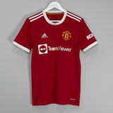 Shop 2021/22 MANCHESTER UNITED HOME SHIRT (S) ADIDAS, classic football shirts, vintage football shirts & retro soccer jerseys at Cult Kits
