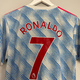 Shop 2021/22 MANCHESTER UNITED RONALDO #7 AWAY SHIRT (M) ADIDAS, classic football shirts, vintage football shirts & retro soccer jerseys at Cult Kits