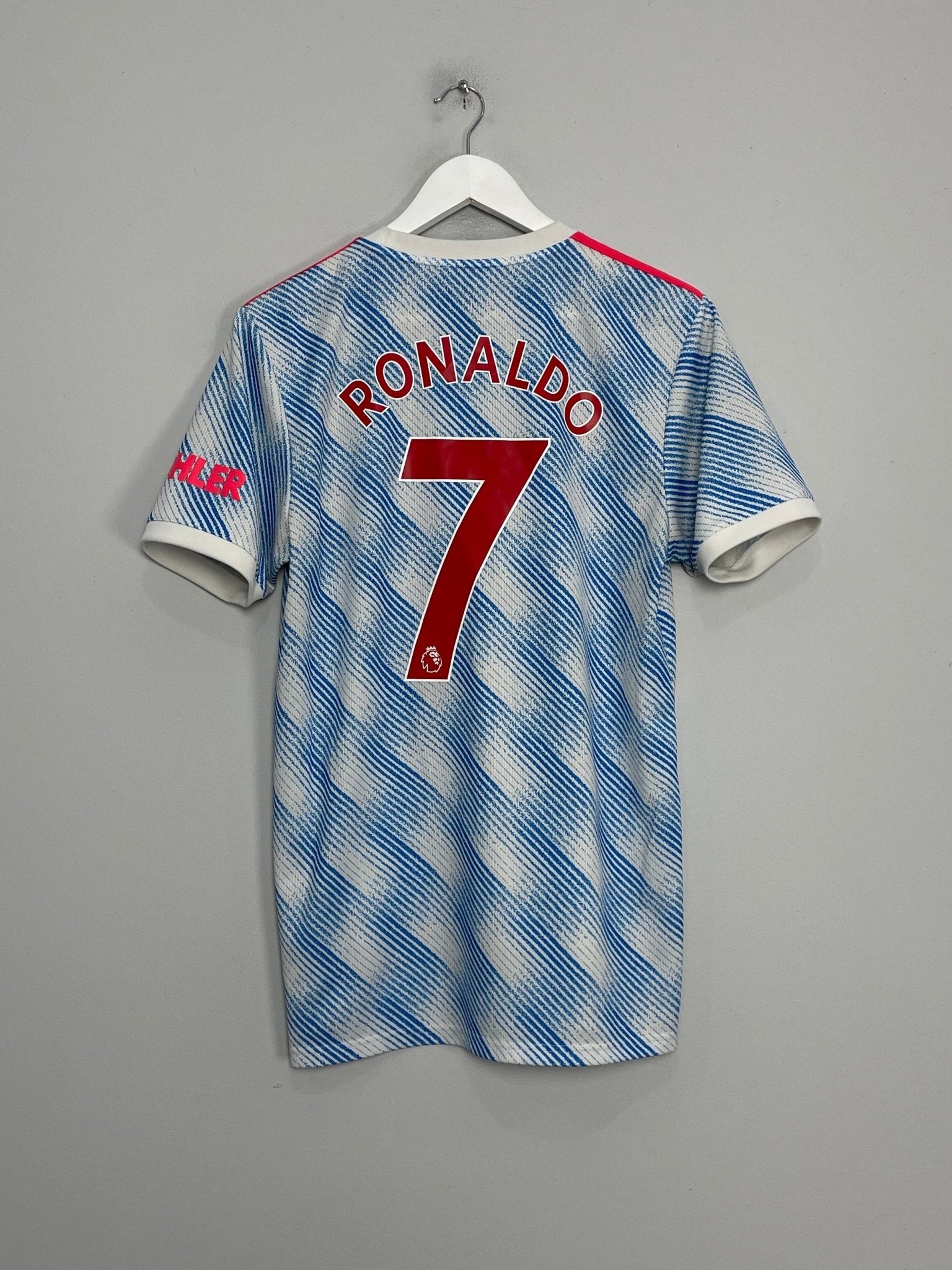 Shop 2021/22 MANCHESTER UNITED RONALDO #7 AWAY SHIRT (M) ADIDAS, classic football shirts, vintage football shirts & retro soccer jerseys at Cult Kits