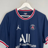 Shop 2021/22 PSG MBAPPE #7 HOME SHIRT (XL) JORDAN, classic football shirts, vintage football shirts & retro soccer jerseys at Cult Kits