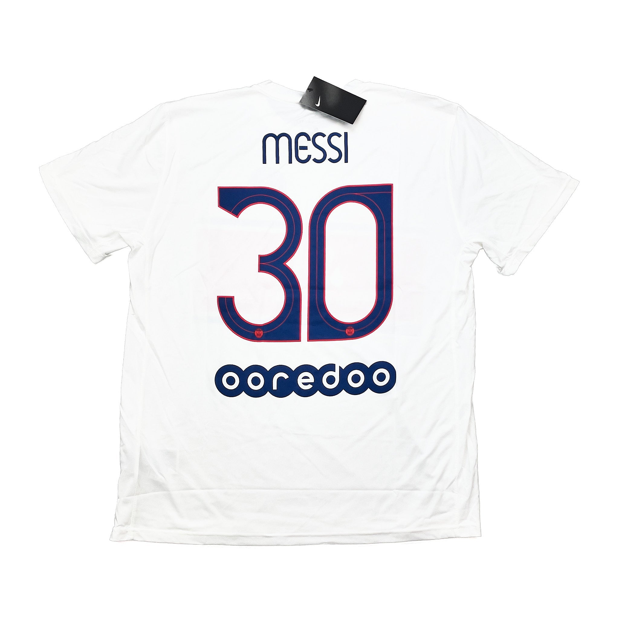 Buy 2021/22 PSG Messi 30 *BNWT* Tee (Multiple Sizes) Nike ~ Free worldwide shipping ~ Authentic Vintage Football Shirts from Cult Kits