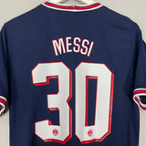 Shop 2021/22 PSG MESSI #30 HOME SHIRT (M) JORDAN, classic football shirts, vintage football shirts & retro soccer jerseys at Cult Kits