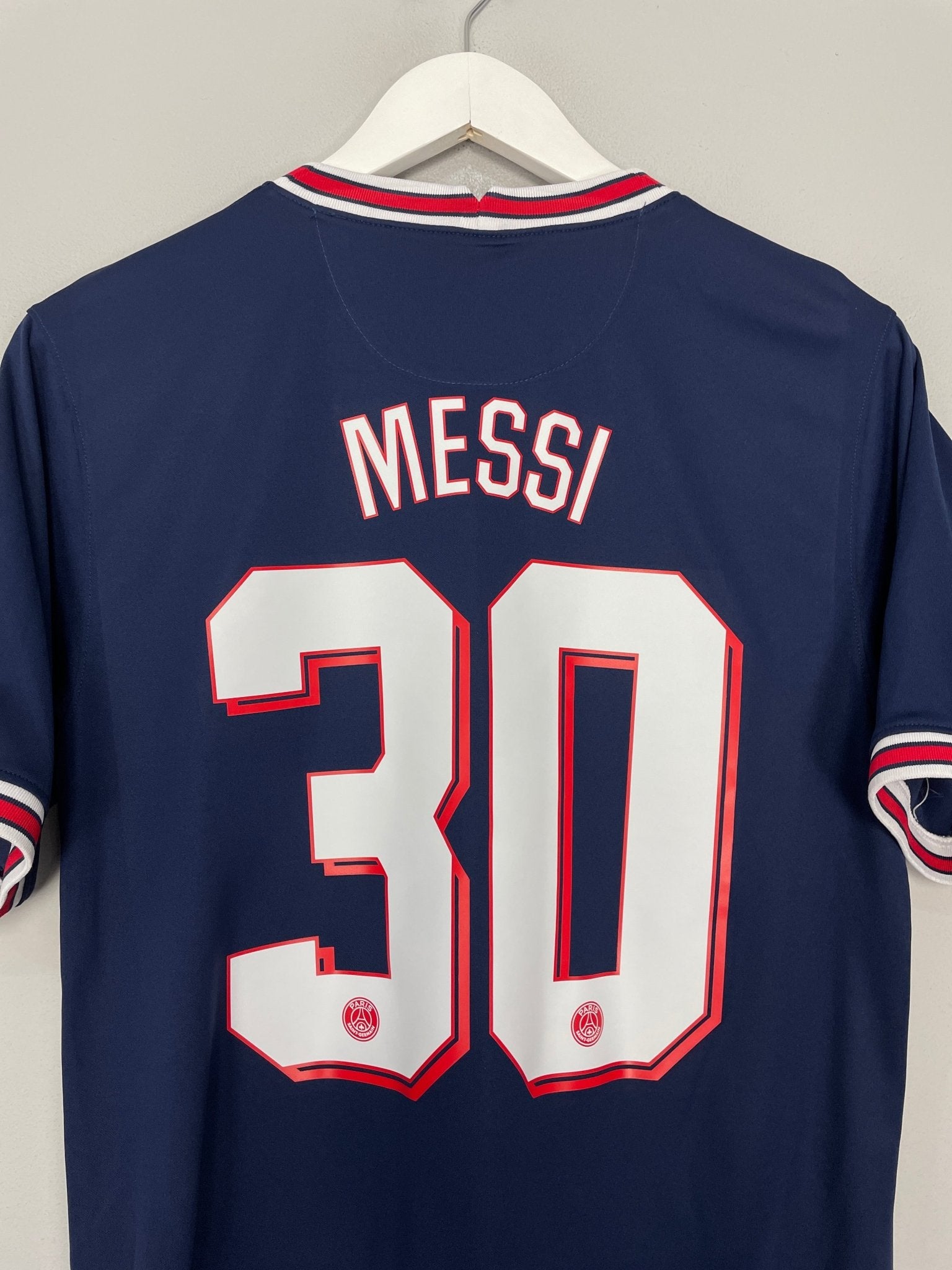 Shop 2021/22 PSG MESSI #30 HOME SHIRT (M) JORDAN, classic football shirts, vintage football shirts & retro soccer jerseys at Cult Kits
