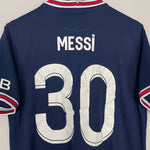 Shop 2021/22 PSG MESSI #30 HOME SHIRT (M) JORDAN, classic football shirts, vintage football shirts & retro soccer jerseys at Cult Kits
