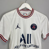 Shop 2021/22 PSG *PLAYER ISSUE* AWAY SHIRT (XS) JORDAN, classic football shirts, vintage football shirts & retro soccer jerseys at Cult Kits