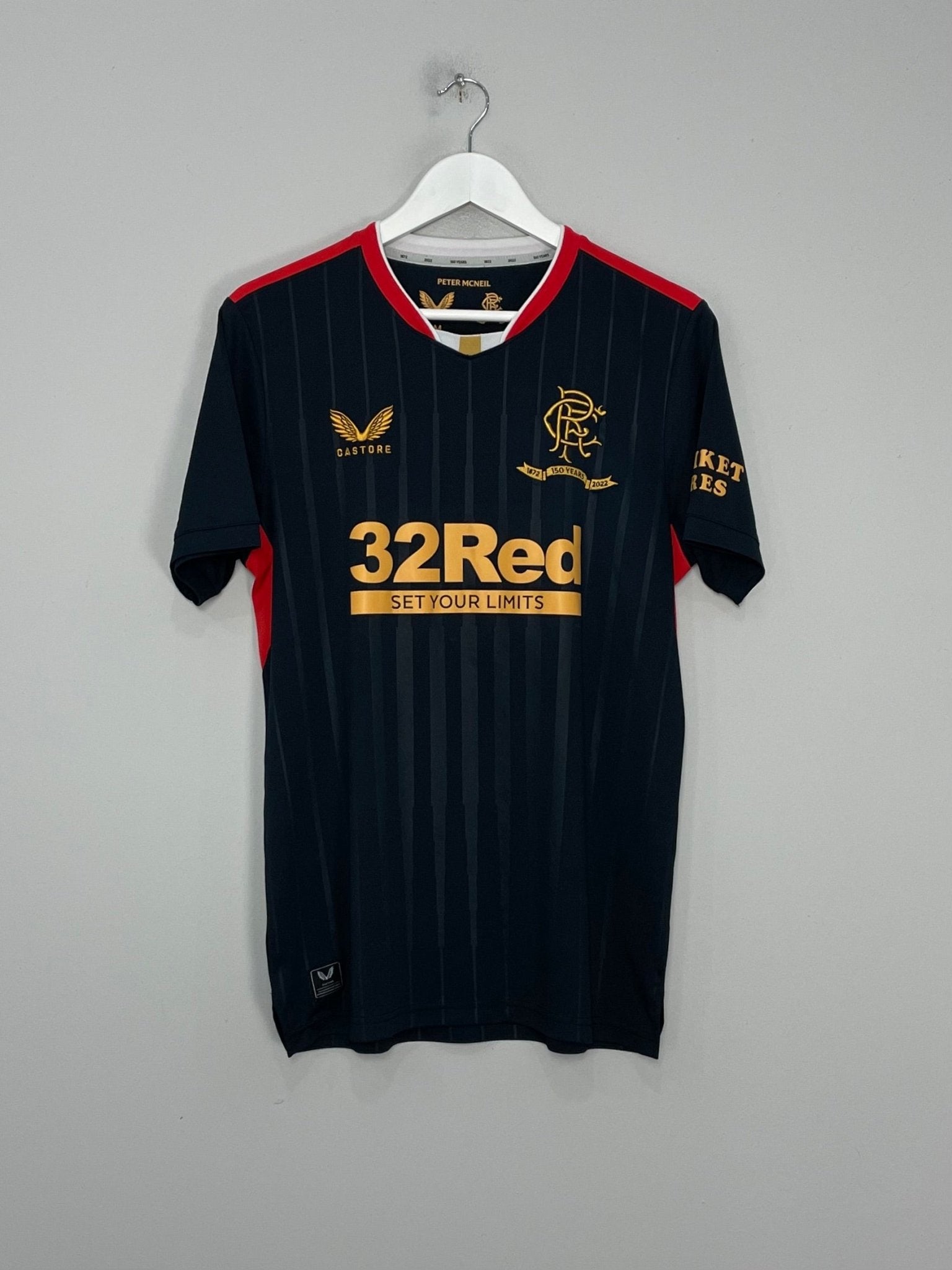 Shop 2021/22 RANGERS 125 YEAR AWAY SHIRT (M) CASTORE, classic football shirts, vintage football shirts & retro soccer jerseys at Cult Kits