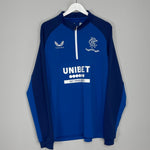 Shop 2021/22 RANGERS 1/4 ZIP DRILL TOP (XXL) CASTORE, classic football shirts, vintage football shirts & retro soccer jerseys at Cult Kits