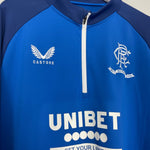 Shop 2021/22 RANGERS 1/4 ZIP DRILL TOP (XXL) CASTORE, classic football shirts, vintage football shirts & retro soccer jerseys at Cult Kits