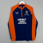 Shop 2021/22 RANGERS 1/4 ZIP TOP (M) CASTORE, classic football shirts, vintage football shirts & retro soccer jerseys at Cult Kits