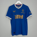 Shop 2021/22 RANGERS HOME SHIRT (L) CASTORE, classic football shirts, vintage football shirts & retro soccer jerseys at Cult Kits