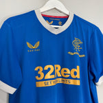 Shop 2021/22 RANGERS HOME SHIRT (L) CASTORE, classic football shirts, vintage football shirts & retro soccer jerseys at Cult Kits