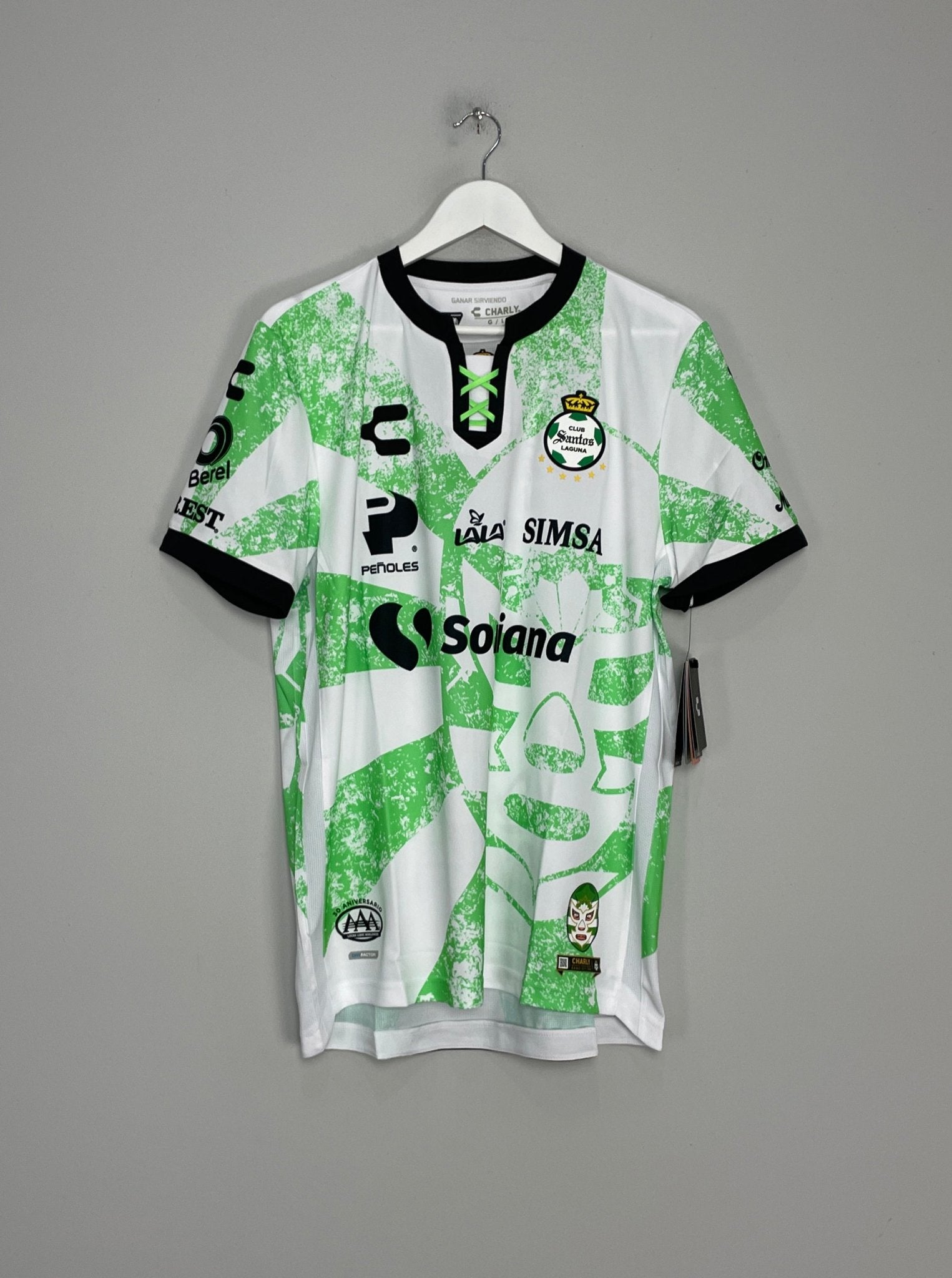 Shop 2021/22 SANTOS LAGUNA *BNWT* LUCHO LIBRA SPECIAL EDITION SHIRT (L) CHARLY, classic football shirts, vintage football shirts & retro soccer jerseys at Cult Kits