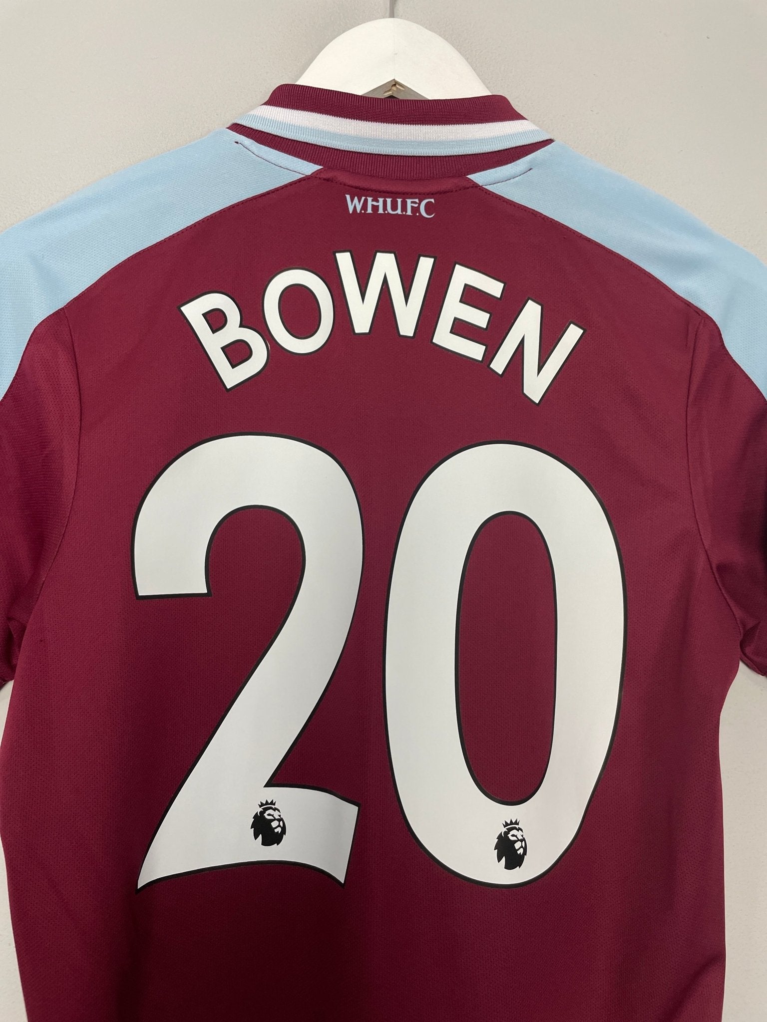 Shop 2021/22 WEST HAM BOWEN #20 HOME SHIRT (S) UMBRO, classic football shirts, vintage football shirts & retro soccer jerseys at Cult Kits