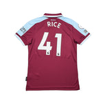 Buy 2021/22 West Ham Rice 41 *Match Worn* Home Shirt (M) Umbro ~ Free worldwide shipping ~ Authentic Vintage Football Shirts from Cult Kits