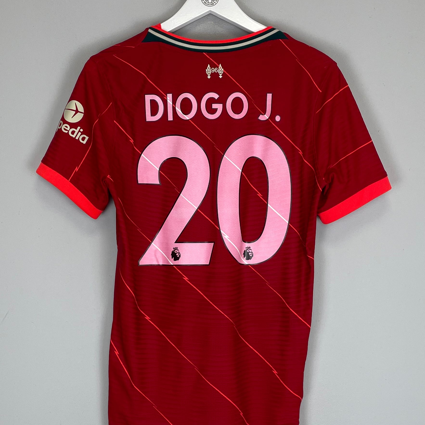 Shop 2021/22 LIVERPOOL DIOGO J #20 AUTHENTIC HOME SHIRT (M) NIKE, classic football shirts, vintage football shirts & retro soccer jerseys at Cult Kits