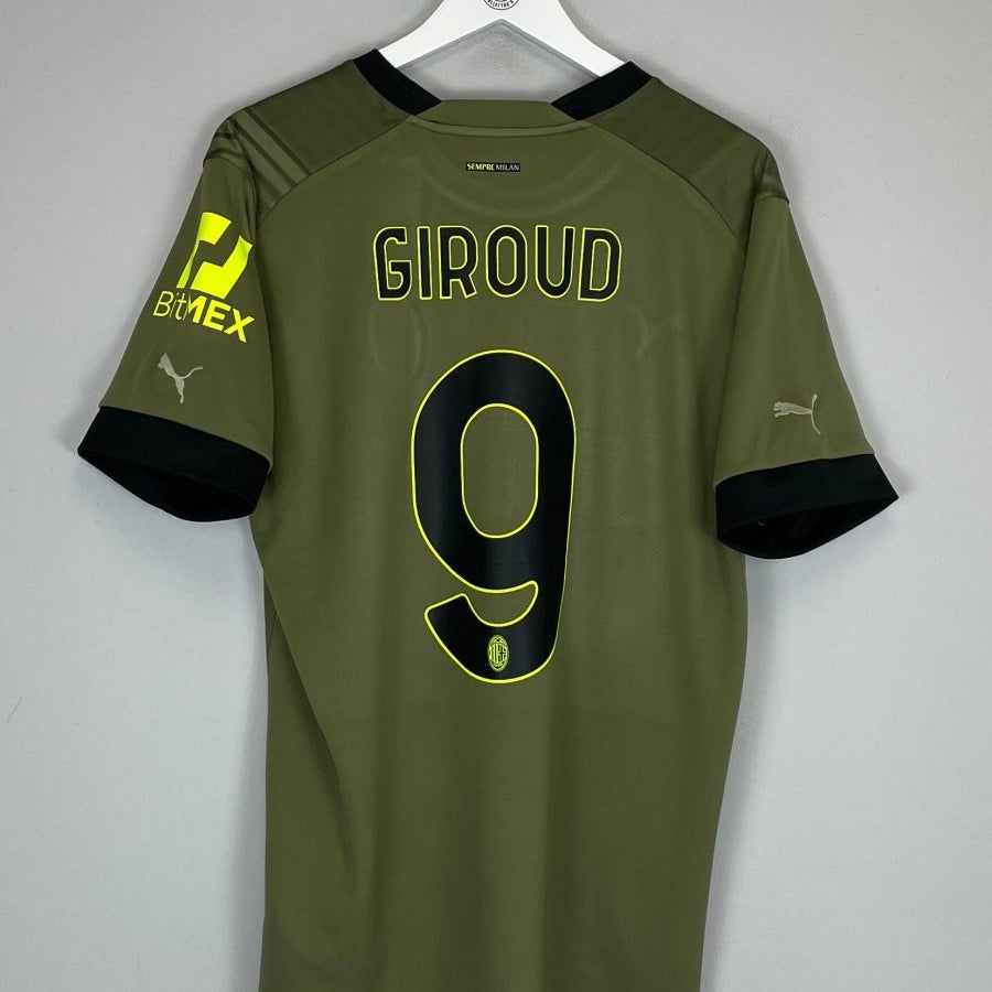 2022/23 AC MILAN GIROUD 9 THIRD SHIRT (L) PUMA - Cult Kits - Large - Buy Vintage Football Shirts, Authentic Retro Football Shirts For Sale, Classic Football Shirts & Soccer Jersey