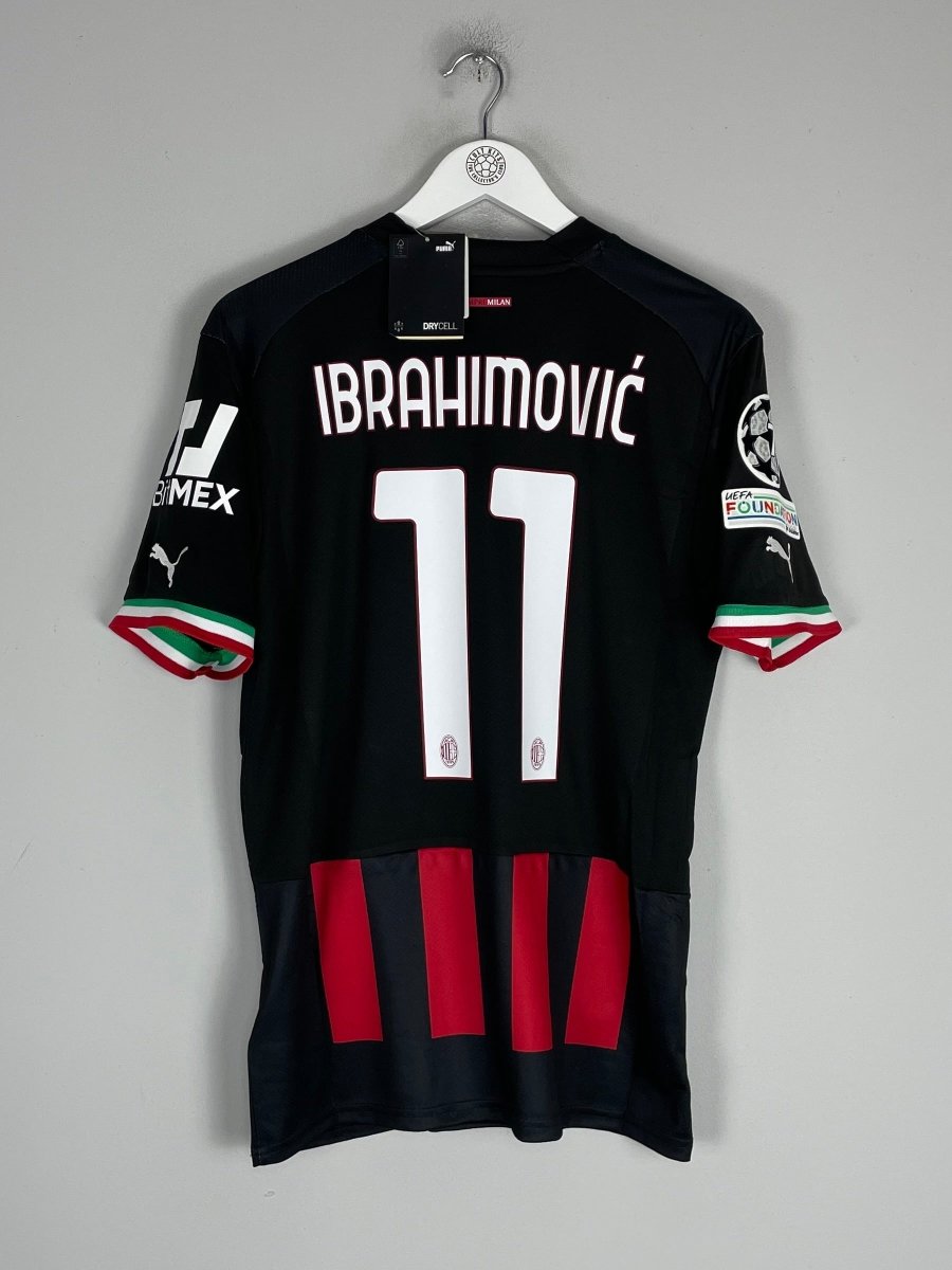 2022/23 AC Milan Ibrahimovic 11 *BNWT* C/L Home Shirt (Multiple) Puma - Cult Kits - Small - Buy Vintage Football Shirts, Authentic Retro Football Shirts For Sale, Classic Football Shirts & Soccer Jersey