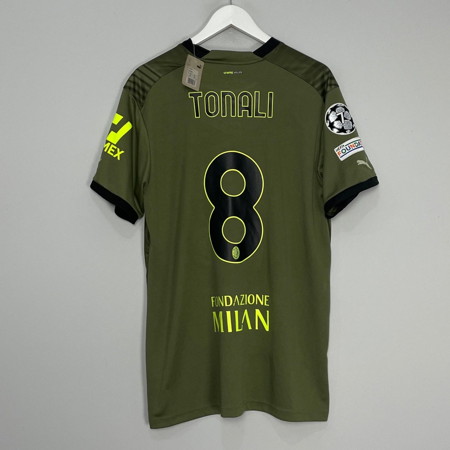 Shop 2022/23 AC MILAN TONALI #8 *BNWT* C/L THIRD SHIRT (XXL) PUMA, classic football shirts, vintage football shirts & retro soccer jerseys at Cult Kits