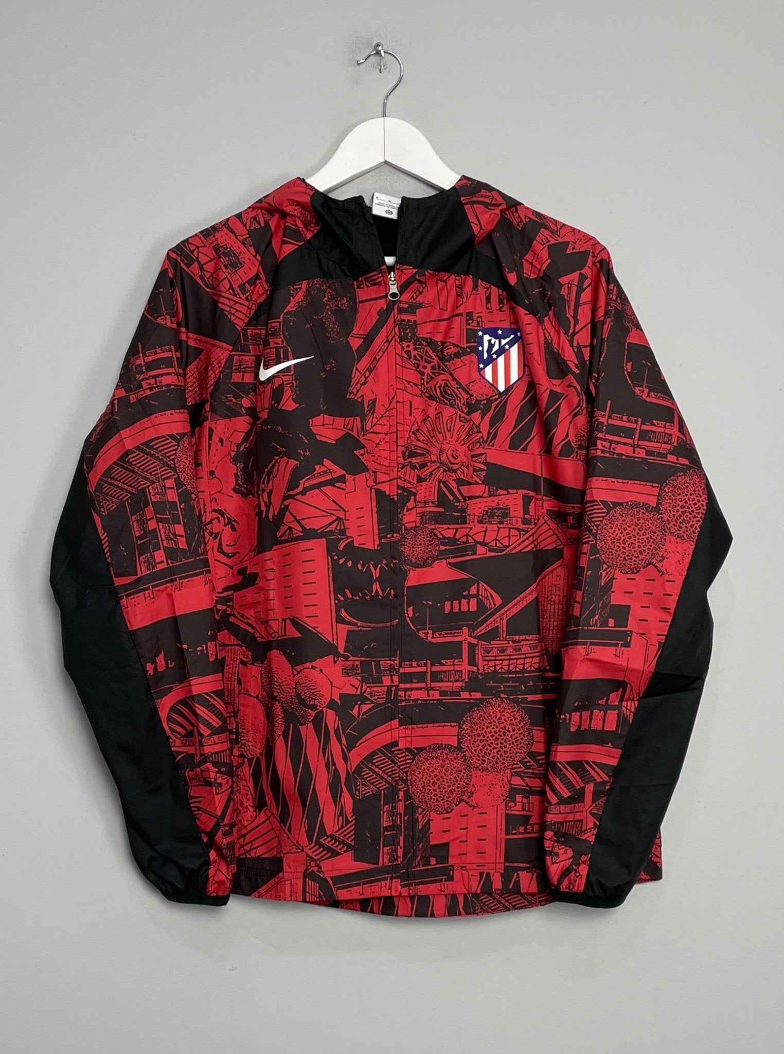 Shop 2022/23 ATLETICO MADRID RAIN JACKET (M) NIKE, classic football shirts, vintage football shirts & retro soccer jerseys at Cult Kits