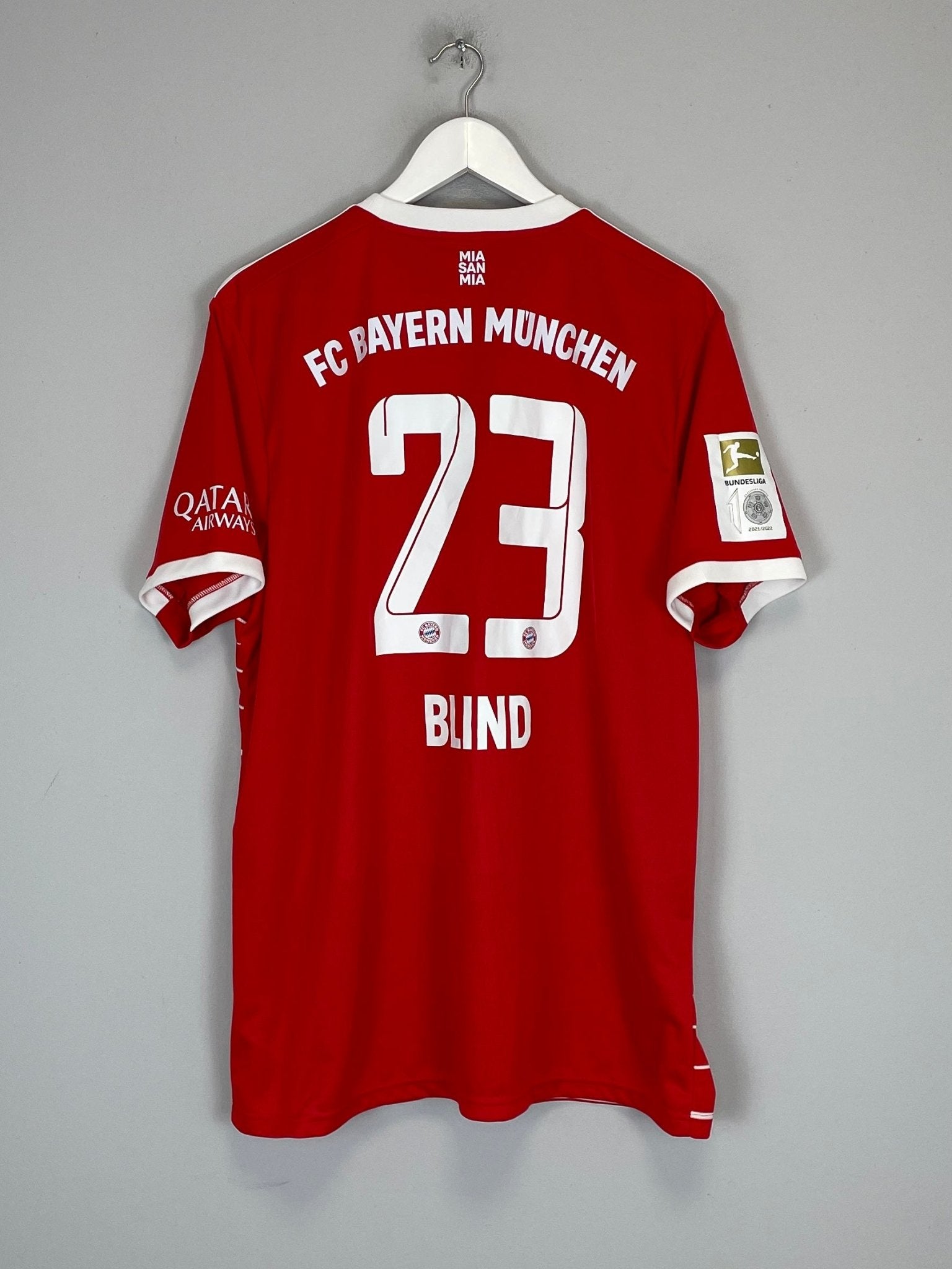 Shop 2022/23 BAYERN MUNICH BLIND #23 HOME SHIRT (XL) ADIDAS, classic football shirts, vintage football shirts & retro soccer jerseys at Cult Kits