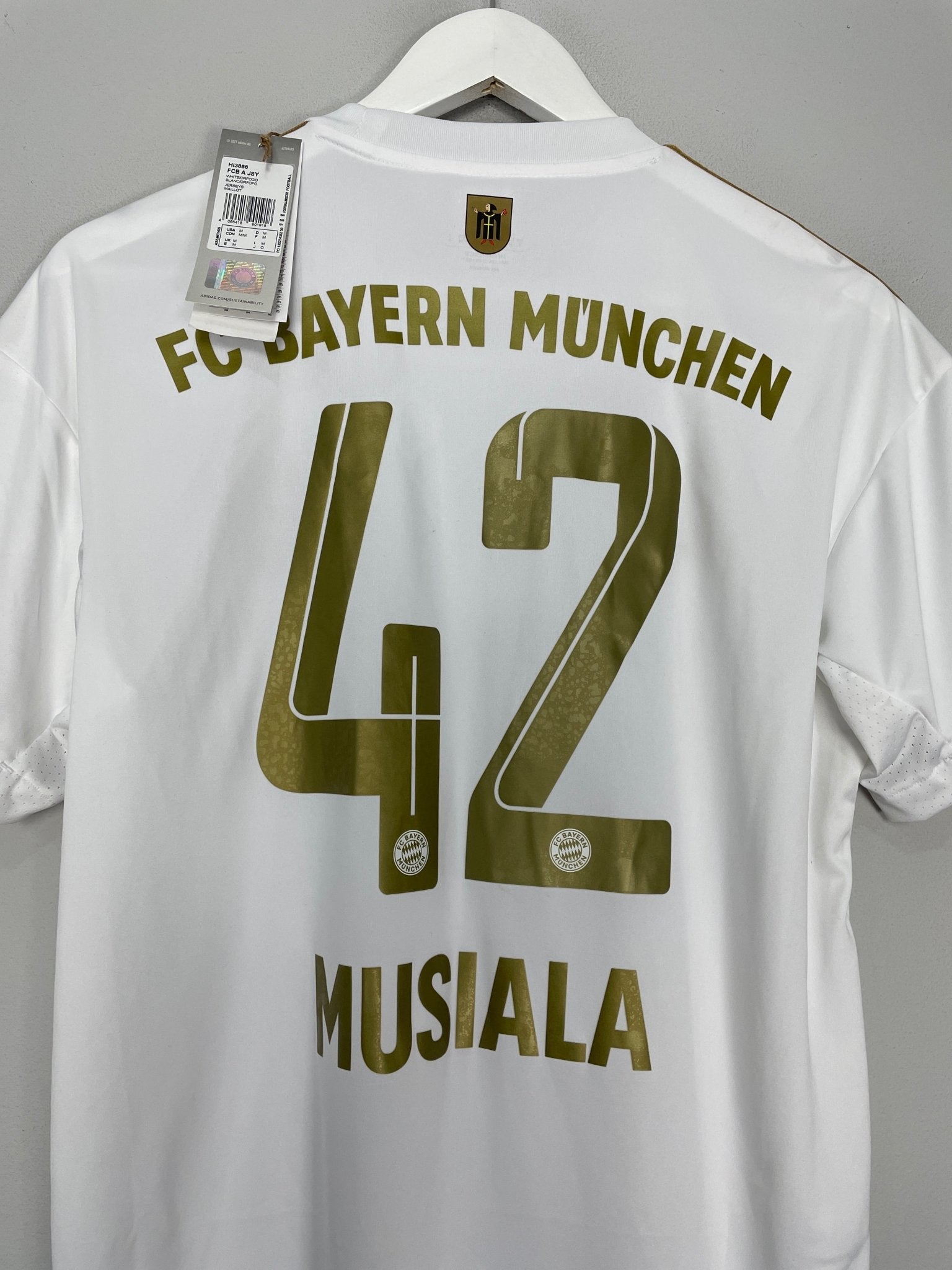 Shop 2022/23 BAYERN MUNICH MUSIALA #42 *BNWT* AWAY SHIRT (M) ADIDAS, classic football shirts, vintage football shirts & retro soccer jerseys at Cult Kits