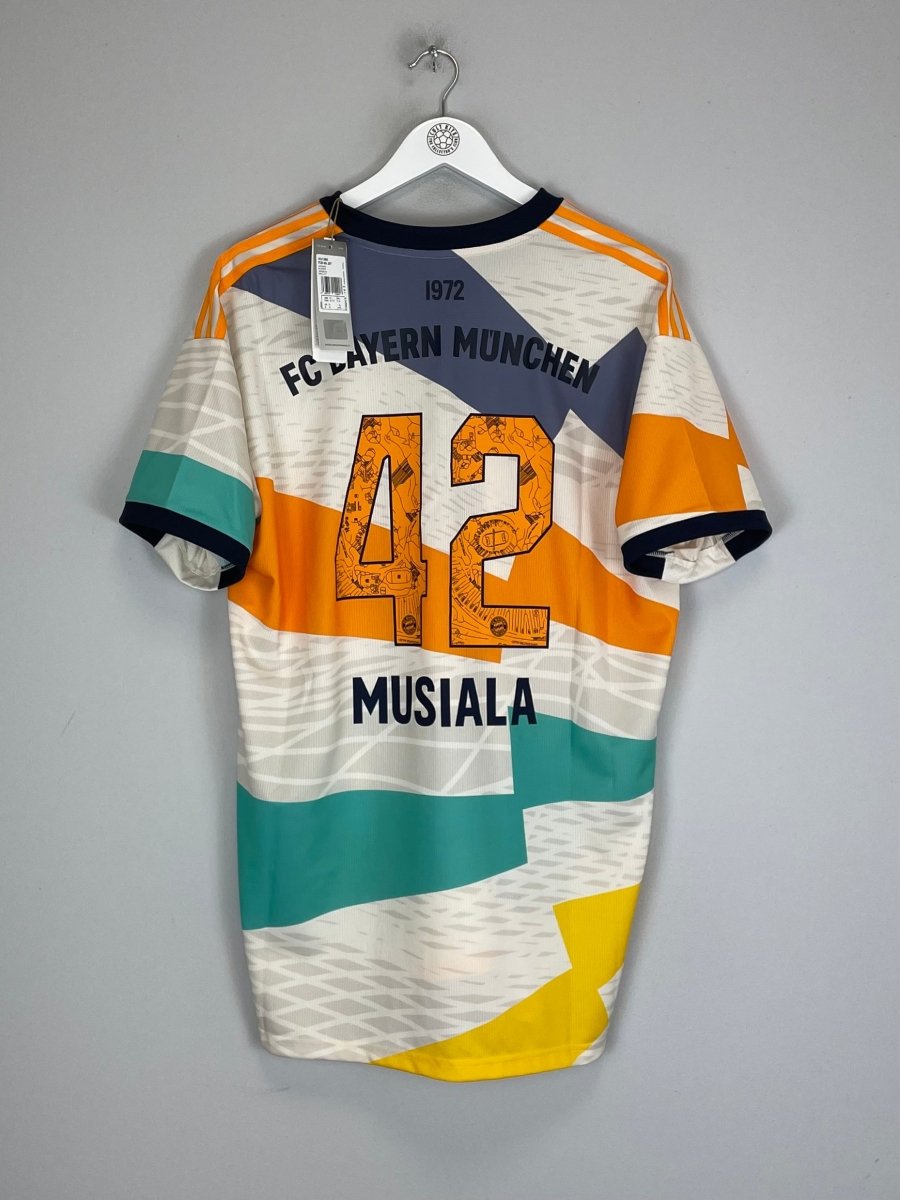 2022/23 BAYERN MUNICH MUSIALA 42 *BNWT* FOURTH SHIRT (XL) ADIDAS - Cult Kits - XL - Buy Vintage Football Shirts, Authentic Retro Football Shirts For Sale, Classic Football Shirts & Soccer Jersey