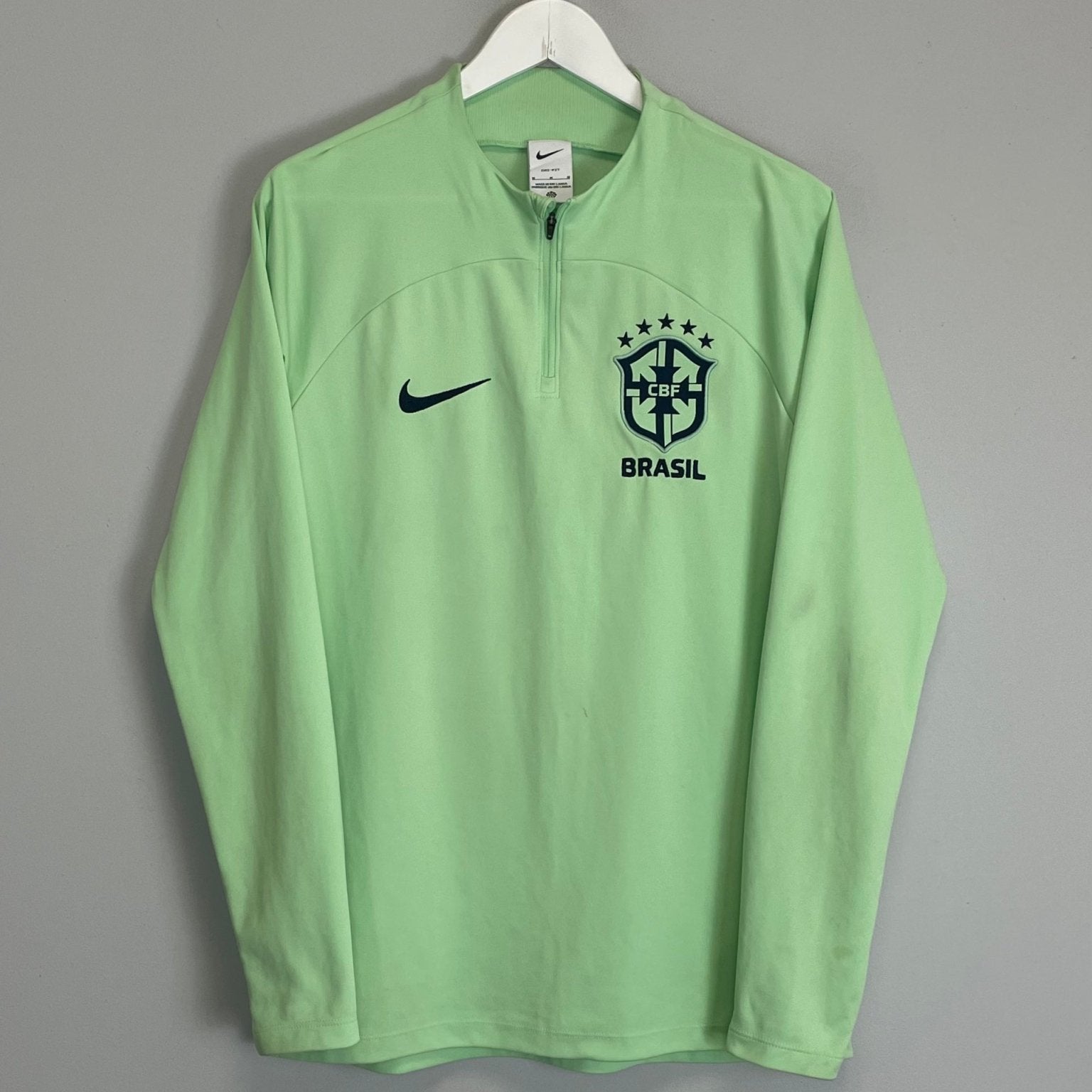 Shop 2022/23 BRAZIL 1/4 ZIP (M) NIKE, classic football shirts, vintage football shirts & retro soccer jerseys at Cult Kits